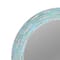 Head West Sea Glass 2 Tile Framed Round Wall Vanity Mirror - 30" x 30"